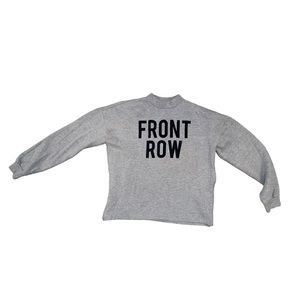Gray Crewneck with Side Zippers.
